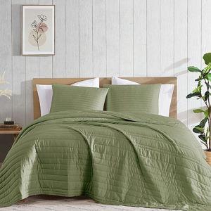 Bamboo Bliss Drift Quilt Mini Set | Dillard's | QUEEN | OIL GREEN