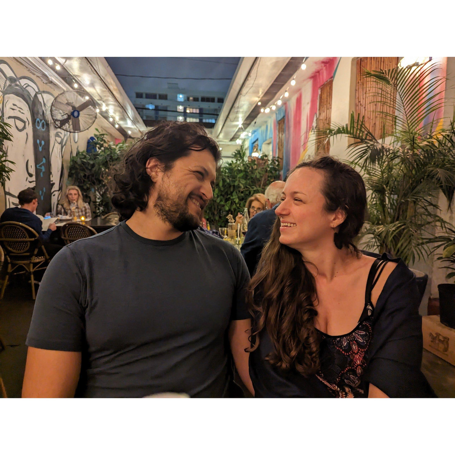Out to dinner in South Beach, Krys's stomping grounds.