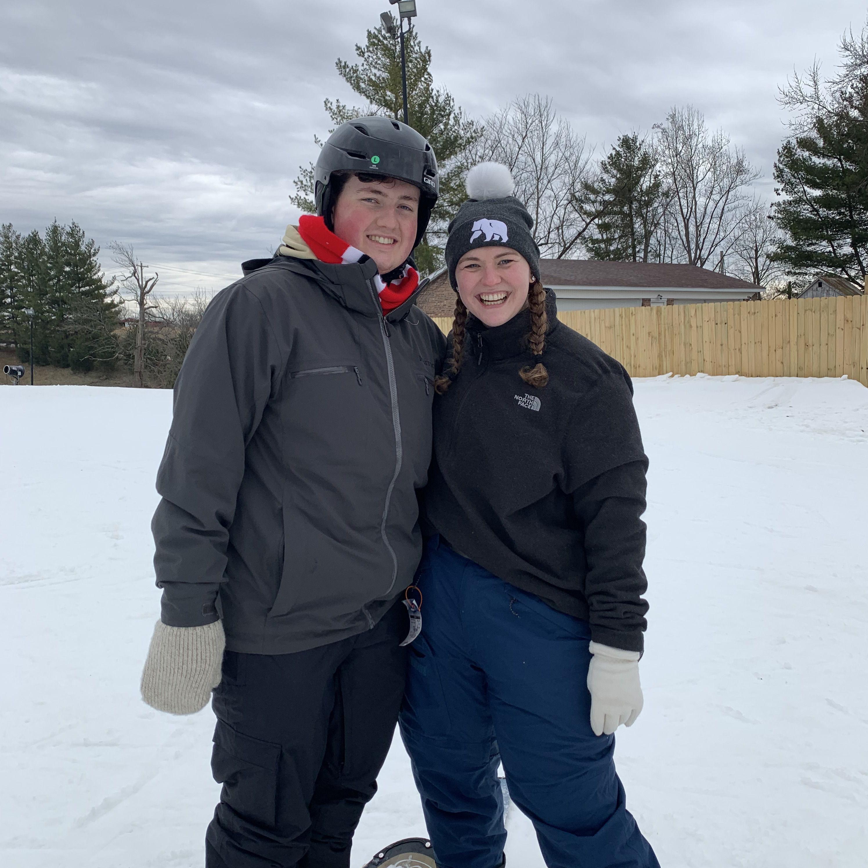 Attempting snowboarding at Perfect North - Genny broke her thumb and Cody sliced his finger, so it was a success! (February 2020)