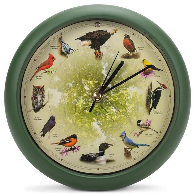 Mark Feldstein Limited Edition 20th Anniversary Singing Bird Wall/Desk Clock, 8 Inch