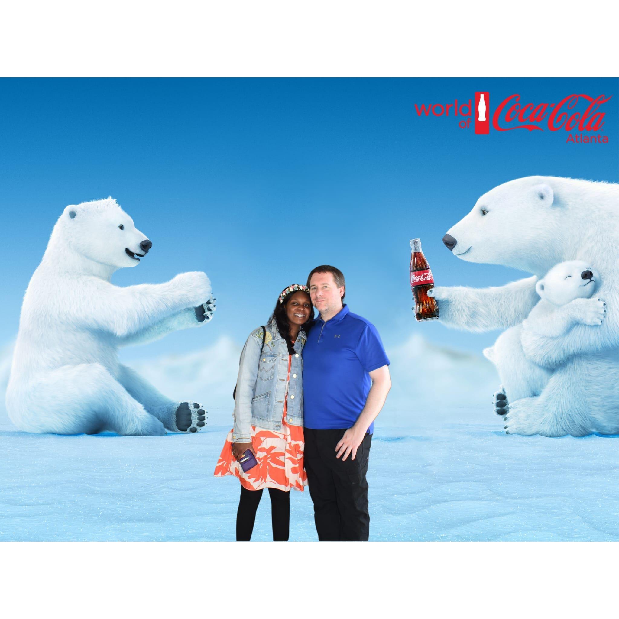 Michelle took Dennis to the Coca Cola Factory and they loved trying flavors from all around the world.