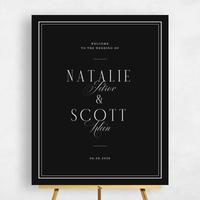 Black Wedding Sign - Agate Portrait