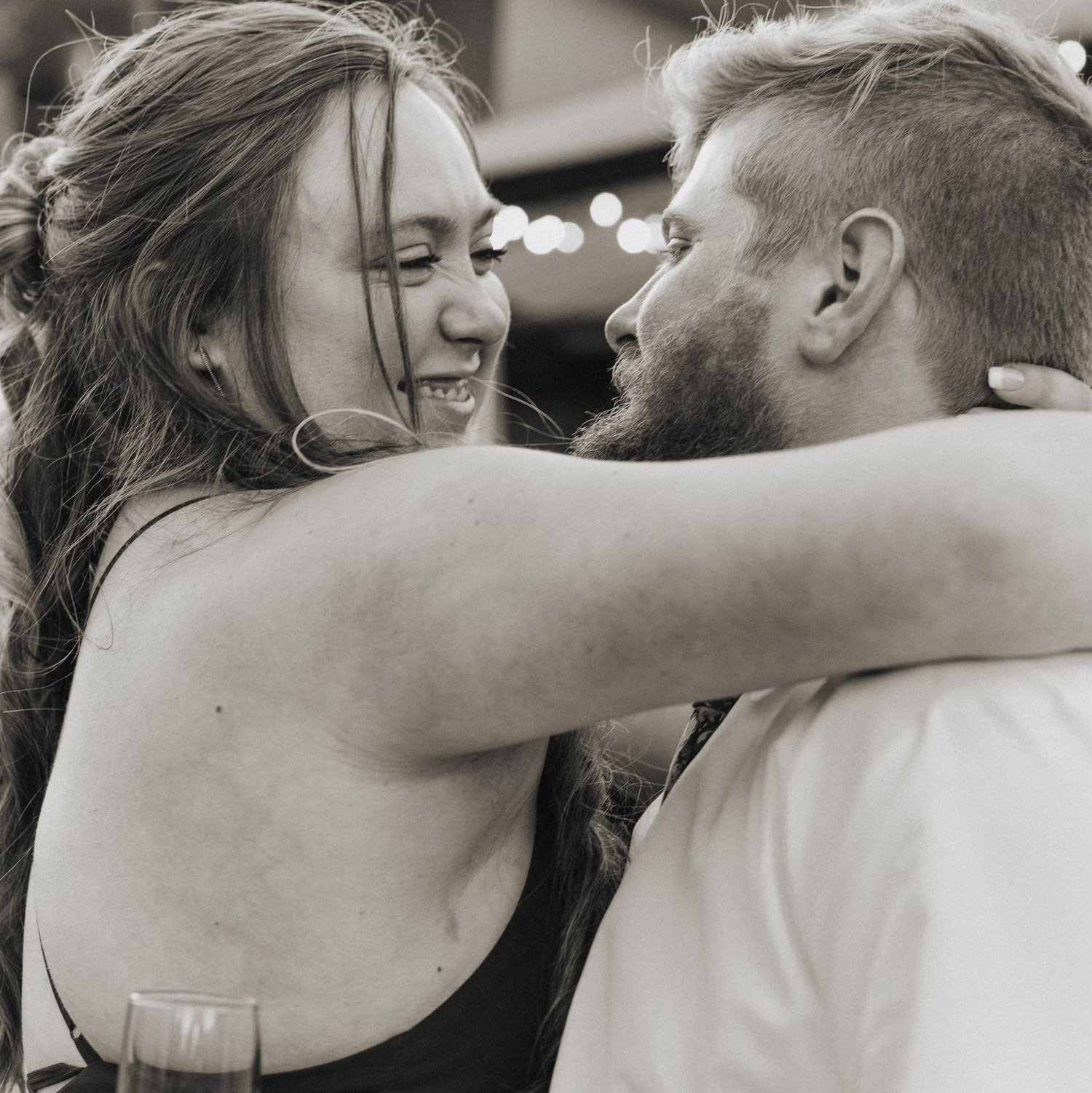 Taken while dancing at two of our best friend's wedding, Sage & Nick!
