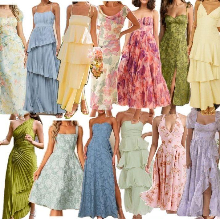 Flower Prints, Ruffles, Sun-Dresses, Flowy, Comfortable (Semi-Formal)