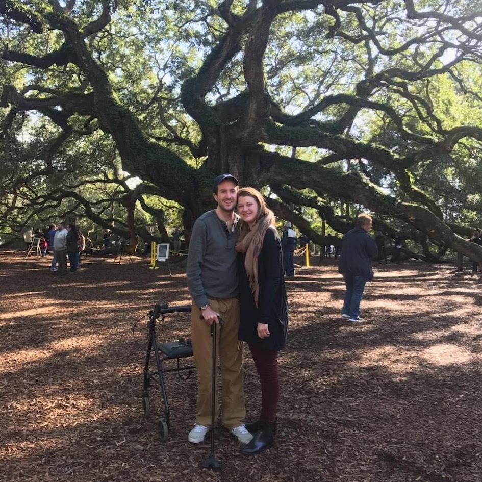 Our first photo together at the Angel Oak