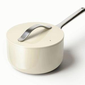 Ceramic Sauce Pan | Non-Stick Sauce Pan with Lid | Caraway - Cream Color