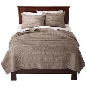 Gray Raw Edge Quilt (Full/Queen) - Threshold™