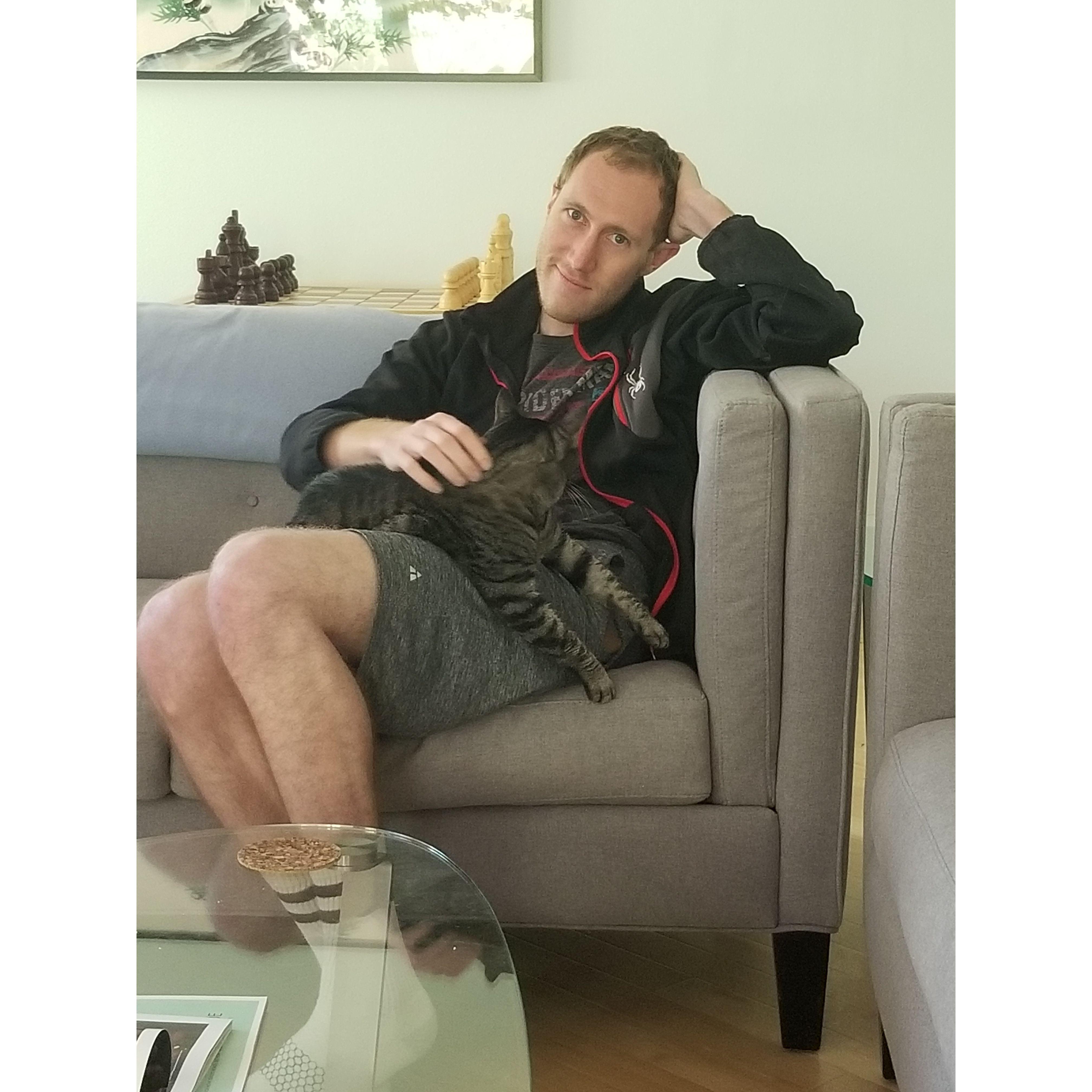 Andy and his cat Snicky