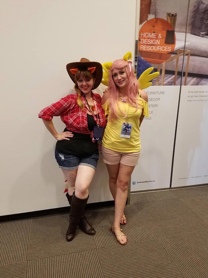 Jean and I were lucky enough to go to the same Dragon*Con and coordinated a costume! Here’s us as Applejack and Fluttershy from My Little Pony: Friendship is Magic.
