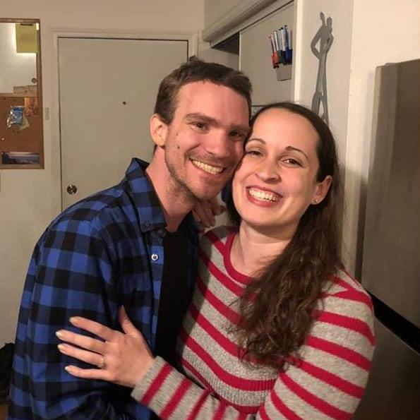 Right after our engagement we went back to KC's place to celebrate.