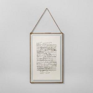 Music Notes Framed Wall Art (12"x18") - Brass - Hearth & Hand™ with Magnolia