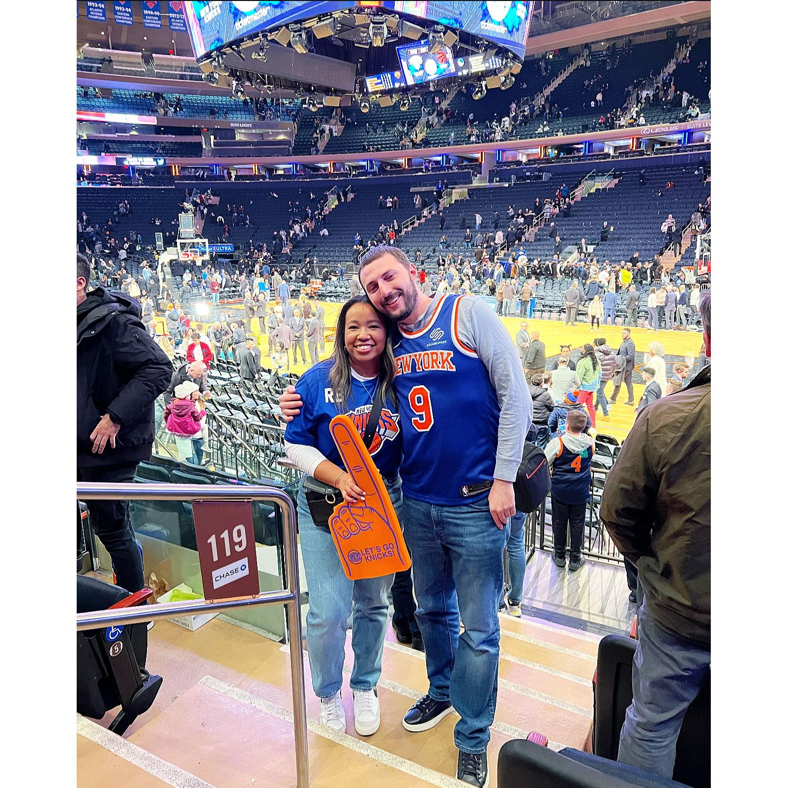 First Knicks game together @ Madison Square Garden in NYC