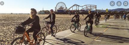 Ride bikes on the beach