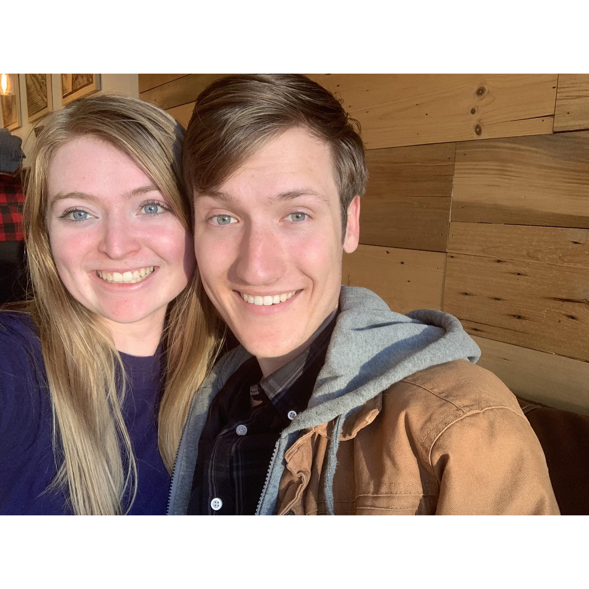 Throughout our engagement, our time together has been short and sweet, as we're long-distance: Jocelyn is a senior at TAC in MA, and Ben is teaching in NJ!