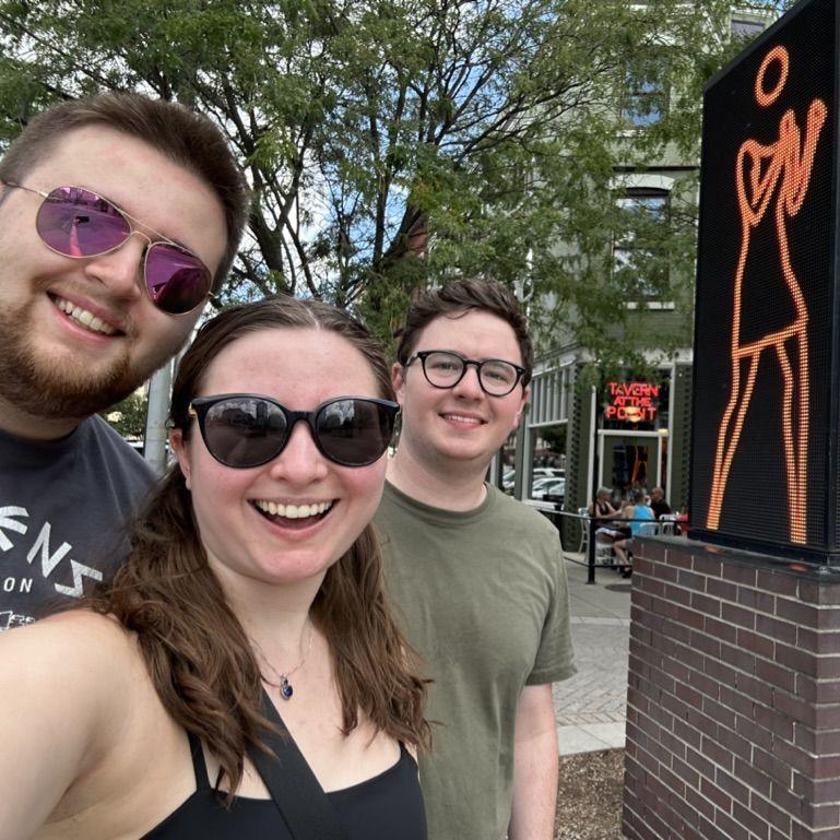 Us in Indy with the Dancing lady street art