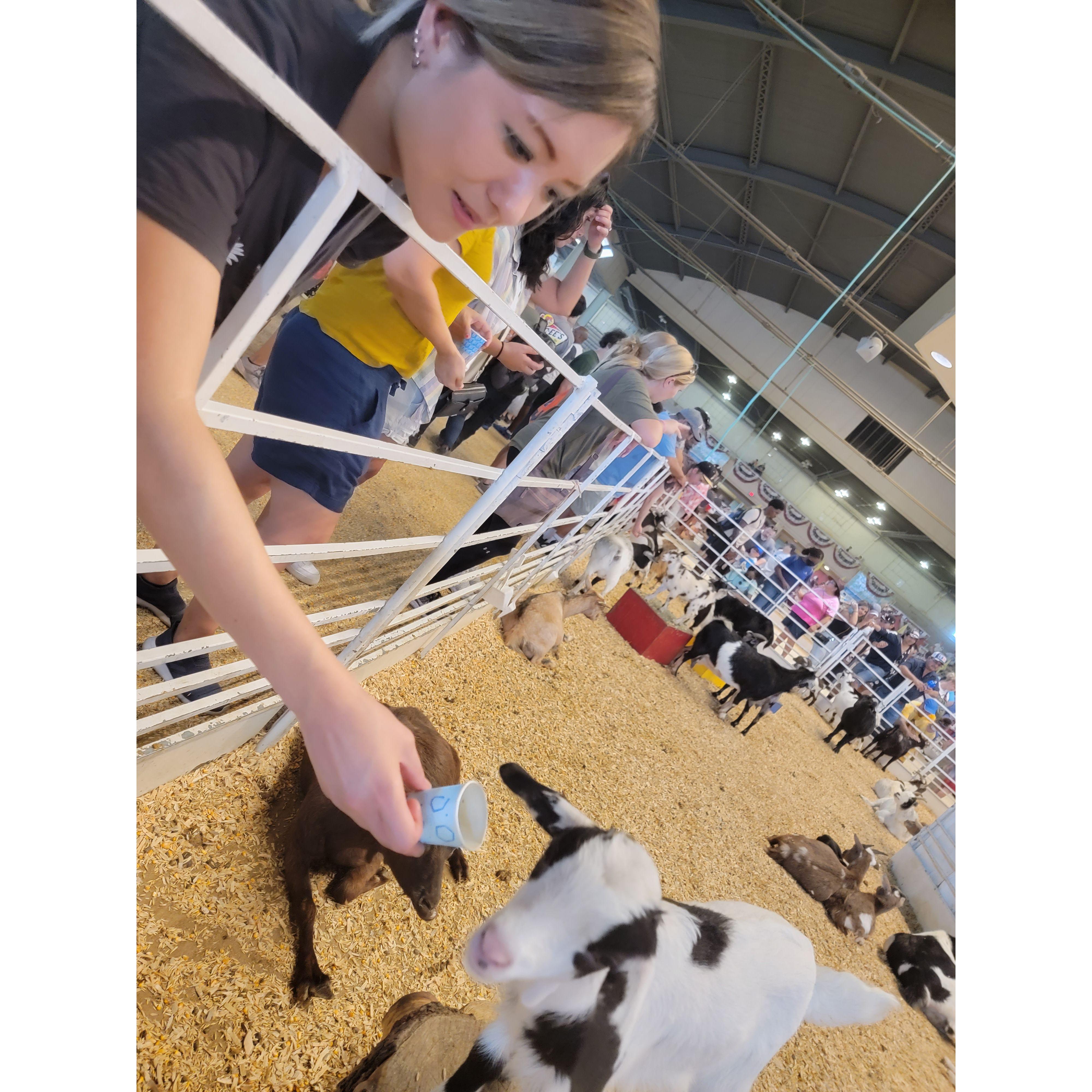 Feeding the kids at the State Fair