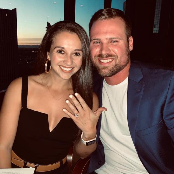 Jacob proposed at the Compass Arizona Grill in downtown Phoenix right before this photo was taken.