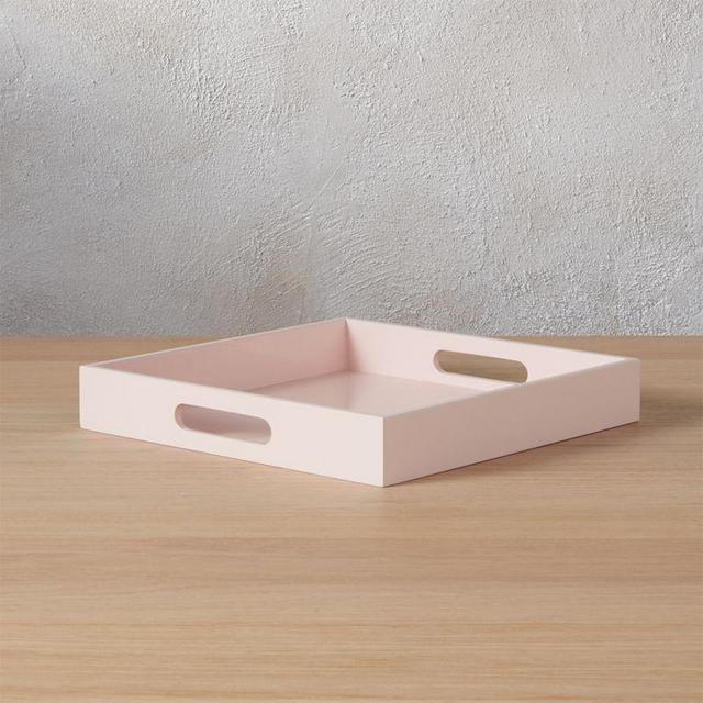 Hi-Gloss Small Square Pink Tray
