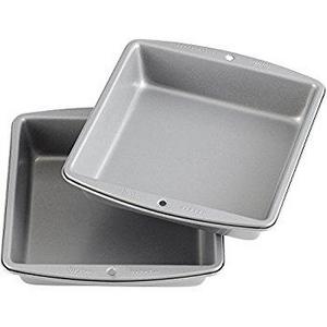USA Pan 1120BW-2-ABC American Bakeware Classics 8 inch Square Baking Pan, Aluminized Steel