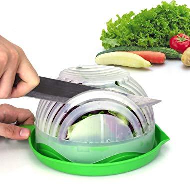 Salad Cutter Bowl Upgraded Easy Salad Maker by WEBSUN, Fast Fruit Vegetable Salad Chopper Bowl Fresh Salad Slicer FDA-Approved