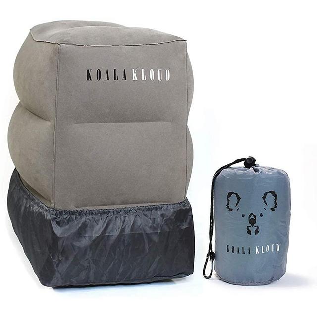 Prazoli Products Koala Kloud Airplane Footrest - Inflatable Pillow for Kids Travel | Toddler Plane Accessories | Bed Pillows for Long Car Trips | 1st Class Airtravel & Accessory for Office