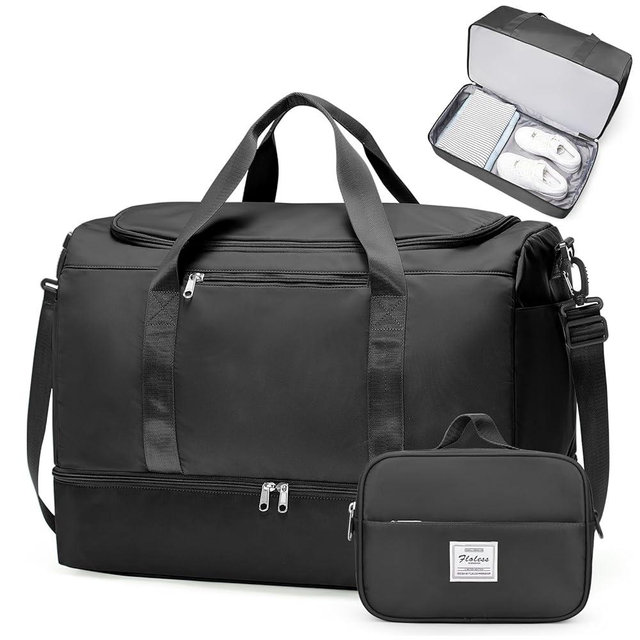 Extra Large Travel Duffle Bag,Carry on Overnight Weekend Bag with Shoes Compartment,Weekender Bags for Women for Travel Business Trips Sport Hospital