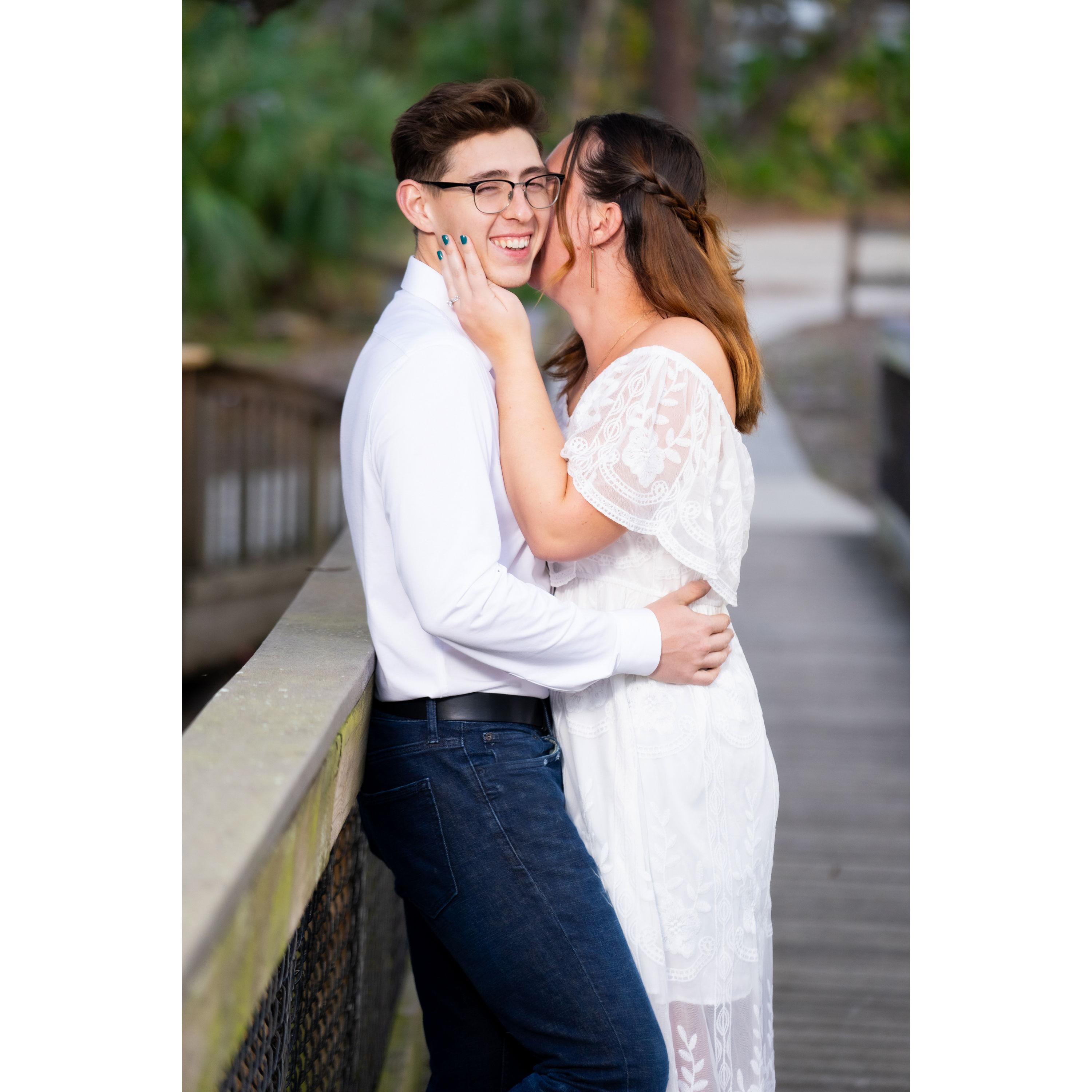 I was told to whisper something so he would laugh... I just said "I don't know what to say"