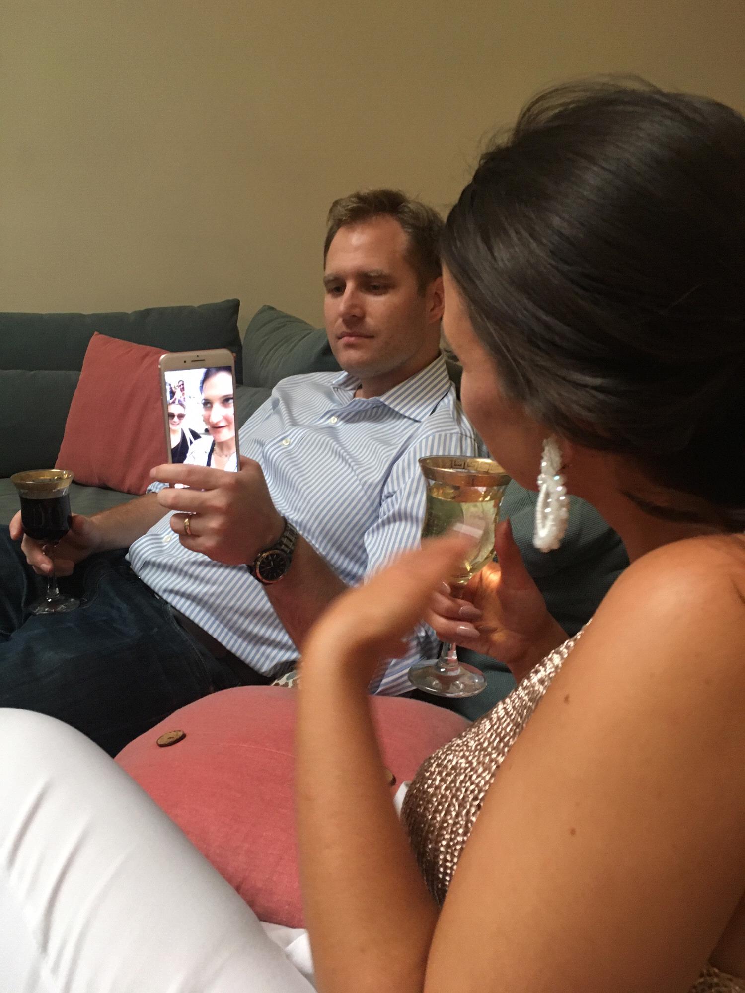 Big bro hold the phone.. FaceTiming friends!