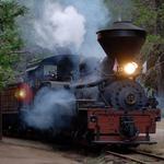 ride a train at Yosemite Mountain Sugar Pine Railroad