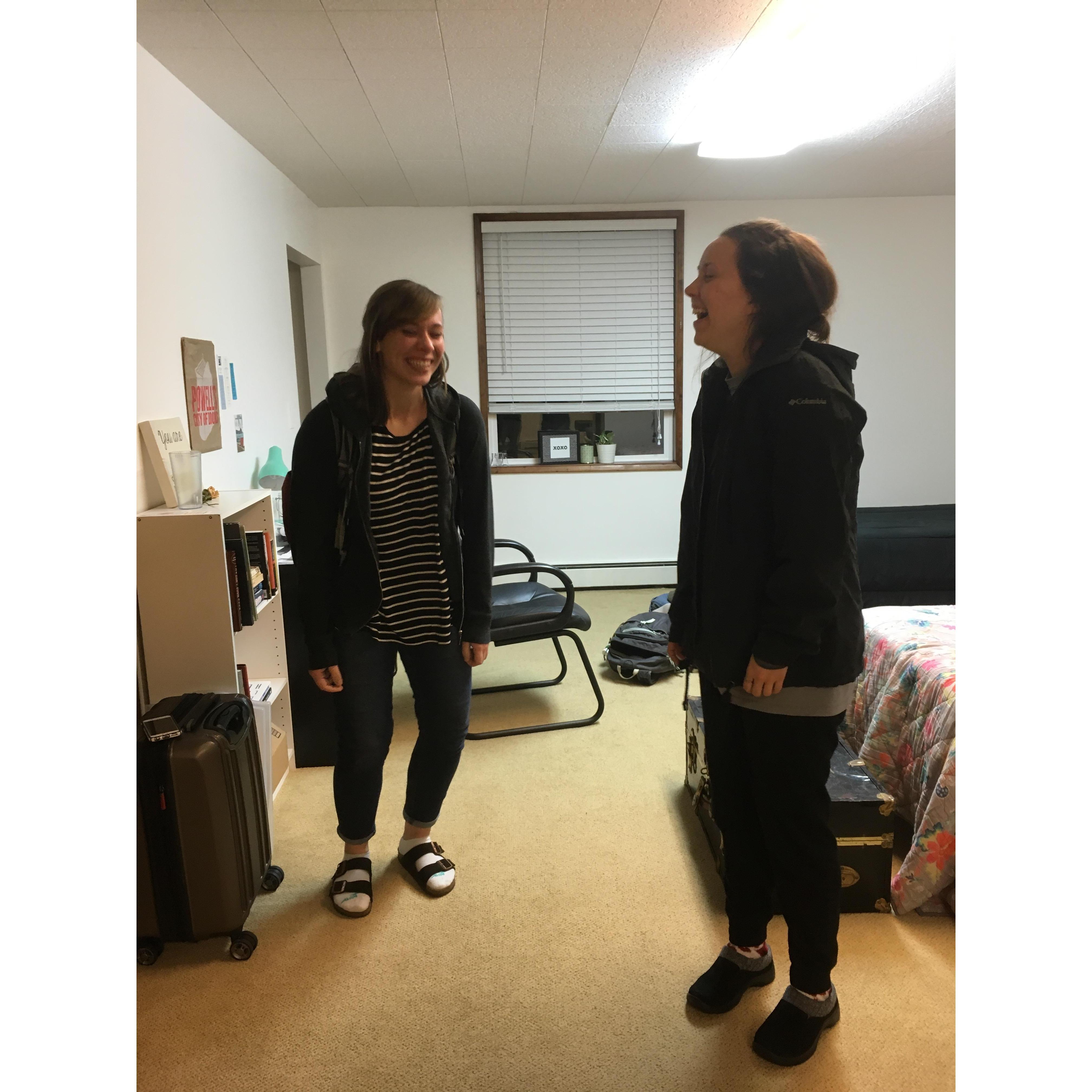 This photo was taken around 4 AM after Jenae had stayed up telling Grace and Shelby (the two MOHs) about her feelings for Josh for the first time!