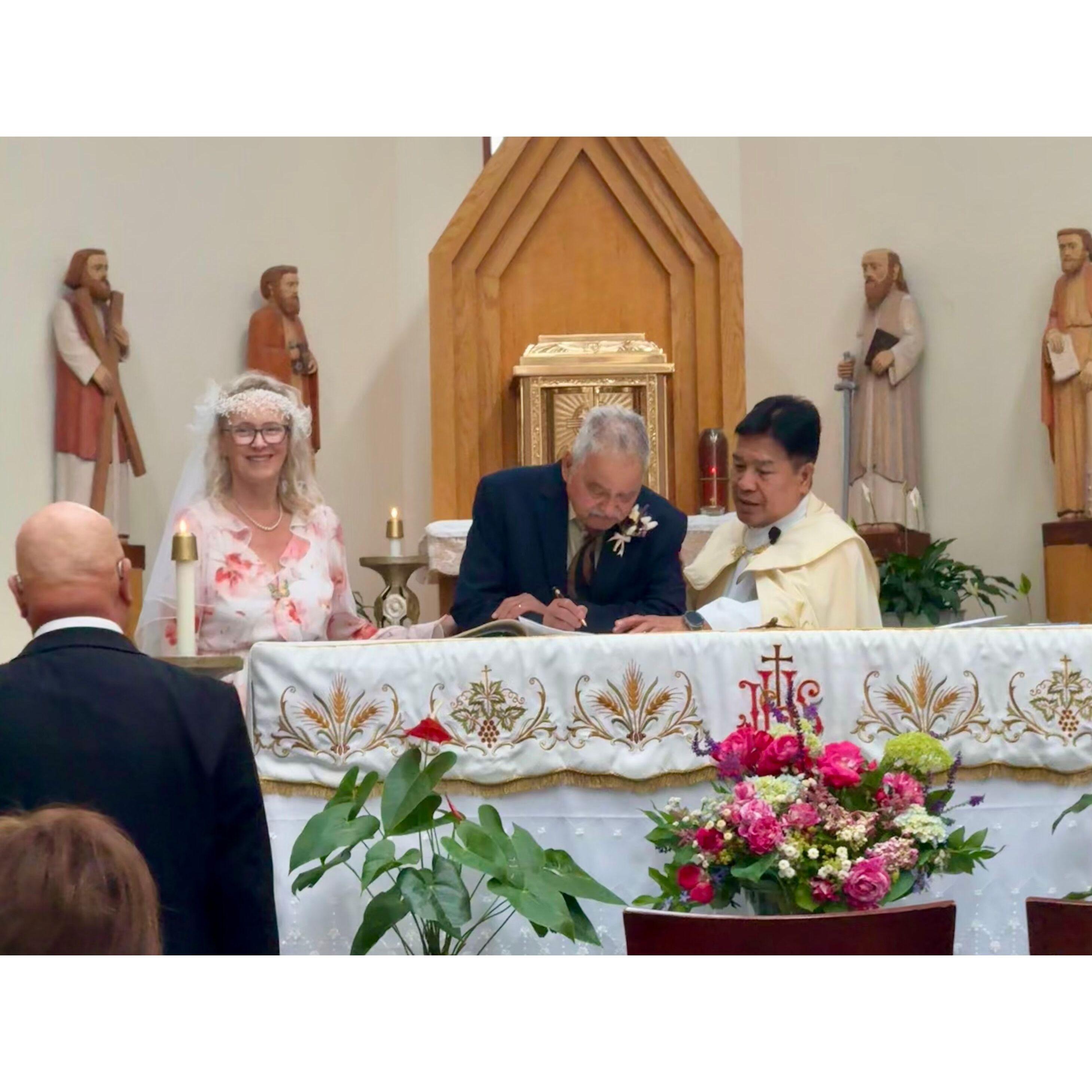 Signing of the register.