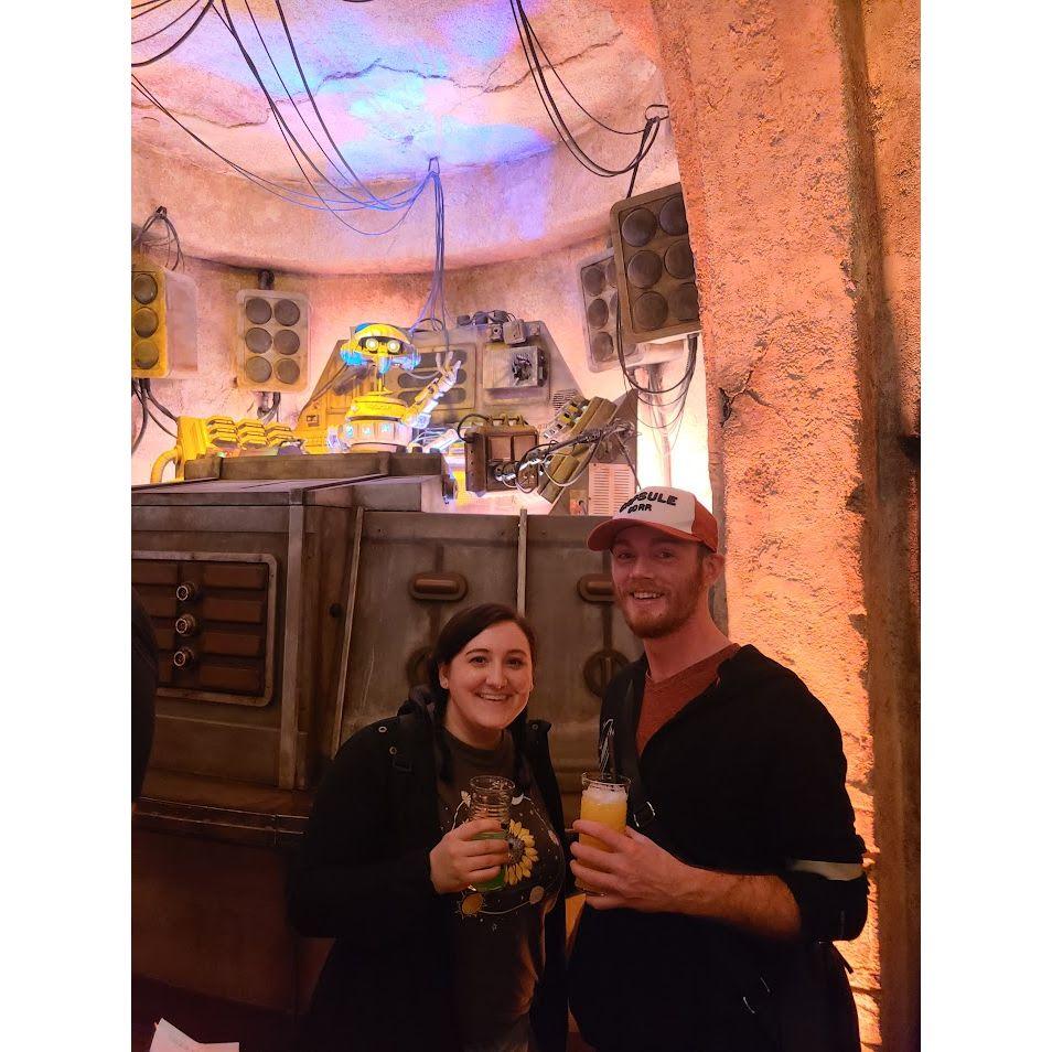 Fun beverages in Olga's Cantina in Disneyland