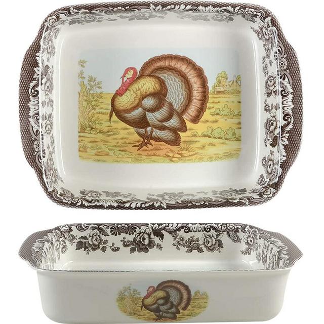 Spode Woodland Turkey Handled Lasagne (Turkey)