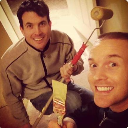 Painting in our house!  February, 2014