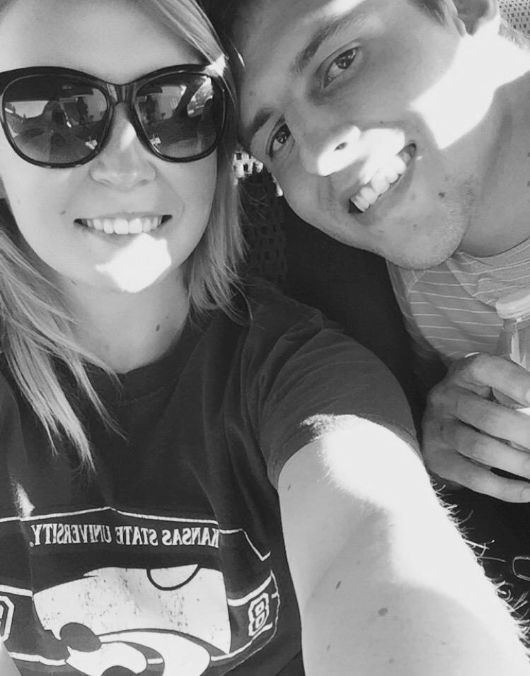 Our very 1st picture together! We were both leaving to go back to college after spending the summer together! Zack to UCM in Warrensburg MO and Laela to CCC in Colby KS. 6 hours apart