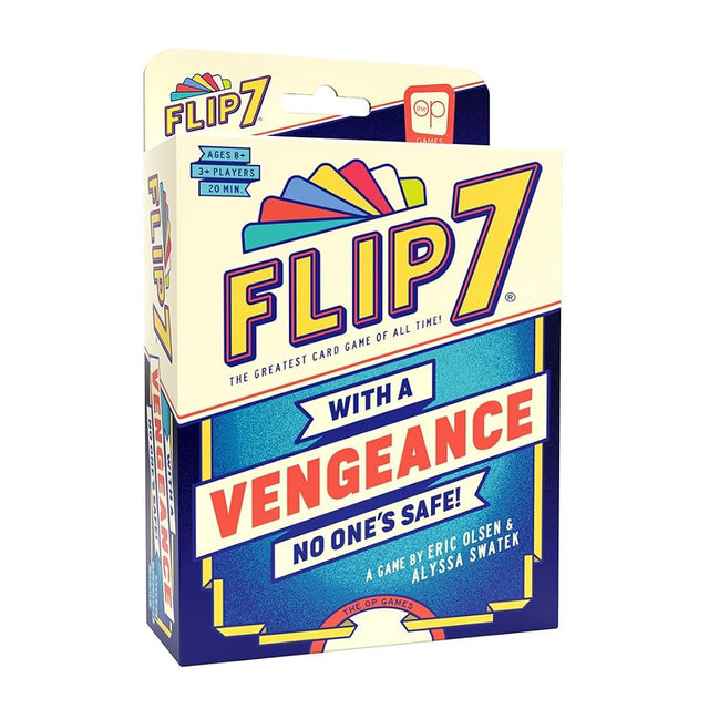 Flip 7: with a Vengeance, Addictive Press Your Luck Game, New Special Action Cards & Negative Modifiers, Sequel to the Classic Fast-Paced, Easy to Teach Card Game: Flip 7, from The Op Games, Ages 8+