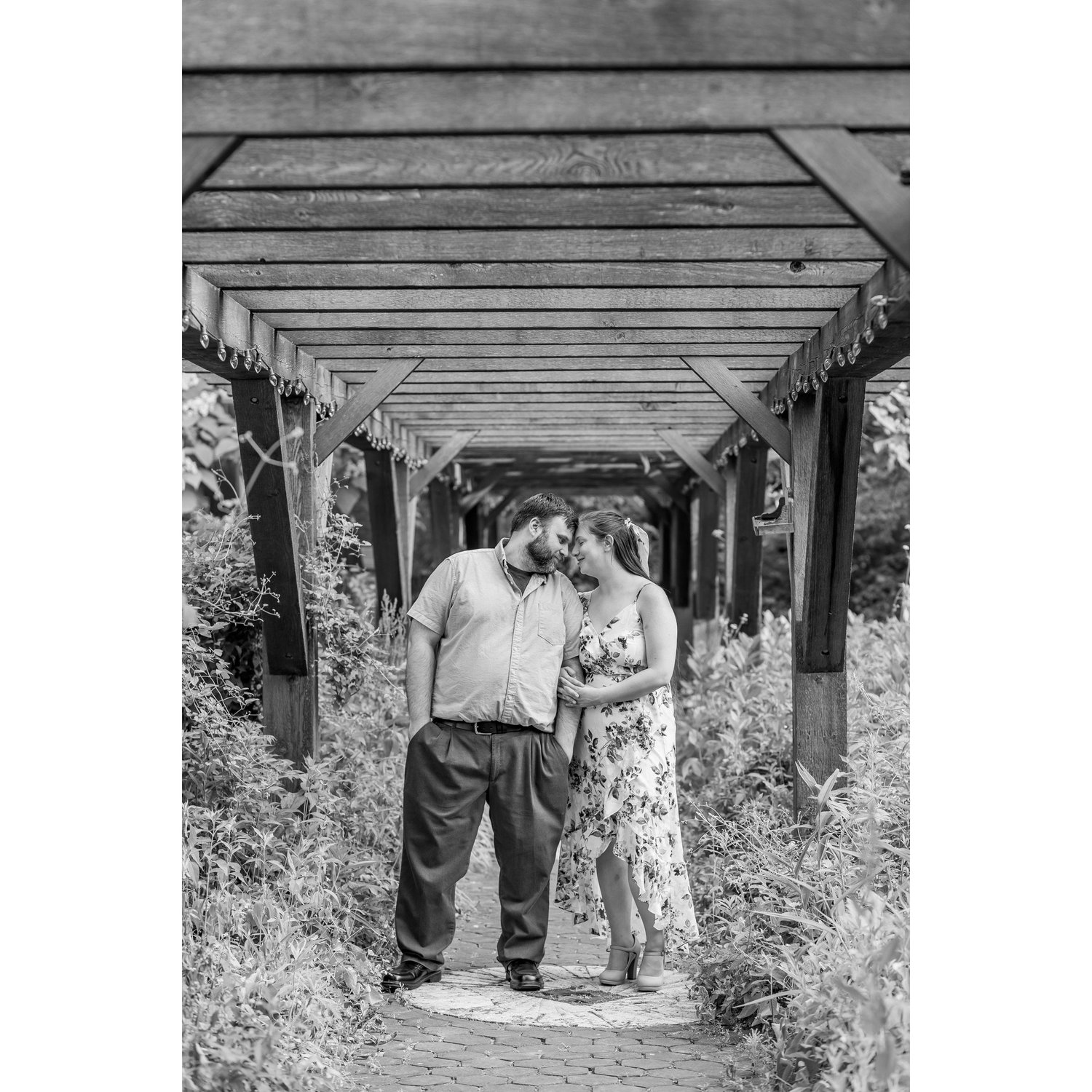 We did an Engagement photo shoot through Minnetrista's paths and gardens in June of 2023.