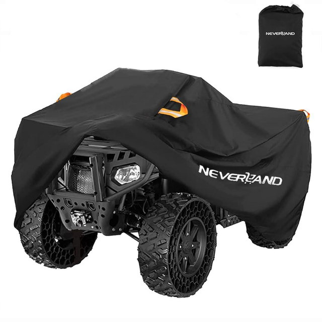 NEVERLAND ATV Cover Waterproof Heavy Duty 4 Wheeler Cover Quad Cover All Season Weather Proof Outdoor UV Protection for Polaris Yamaha Suzuki Honda (Black Large)
