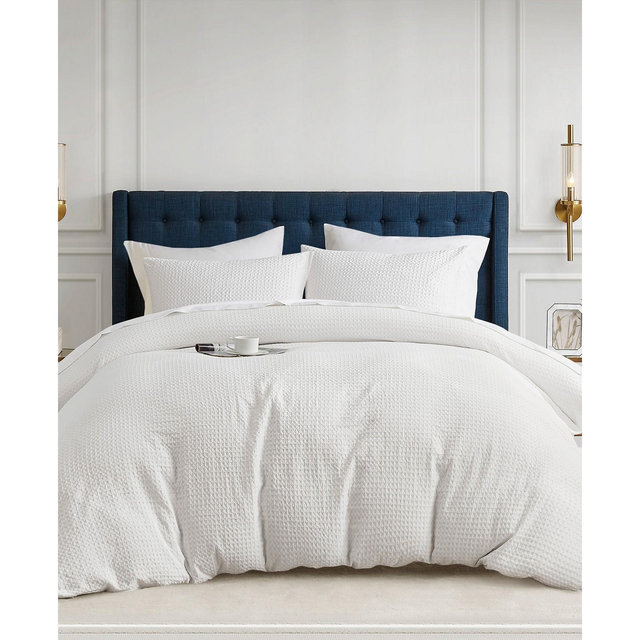 510 Design Mina Waffle Textured 3-Pc. Duvet Cover Set, Full/Queen