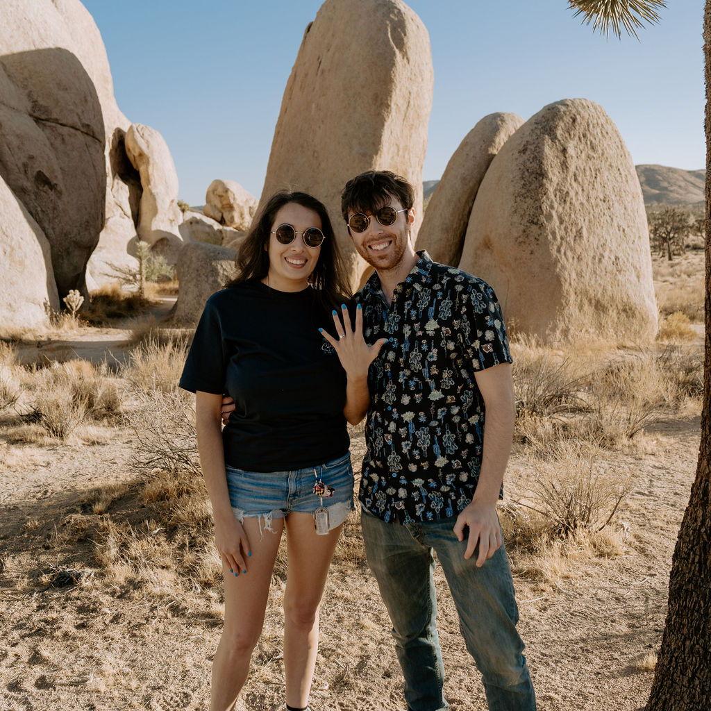 We got engaged at Joshua Tree National Park, California on September 19, 2024
