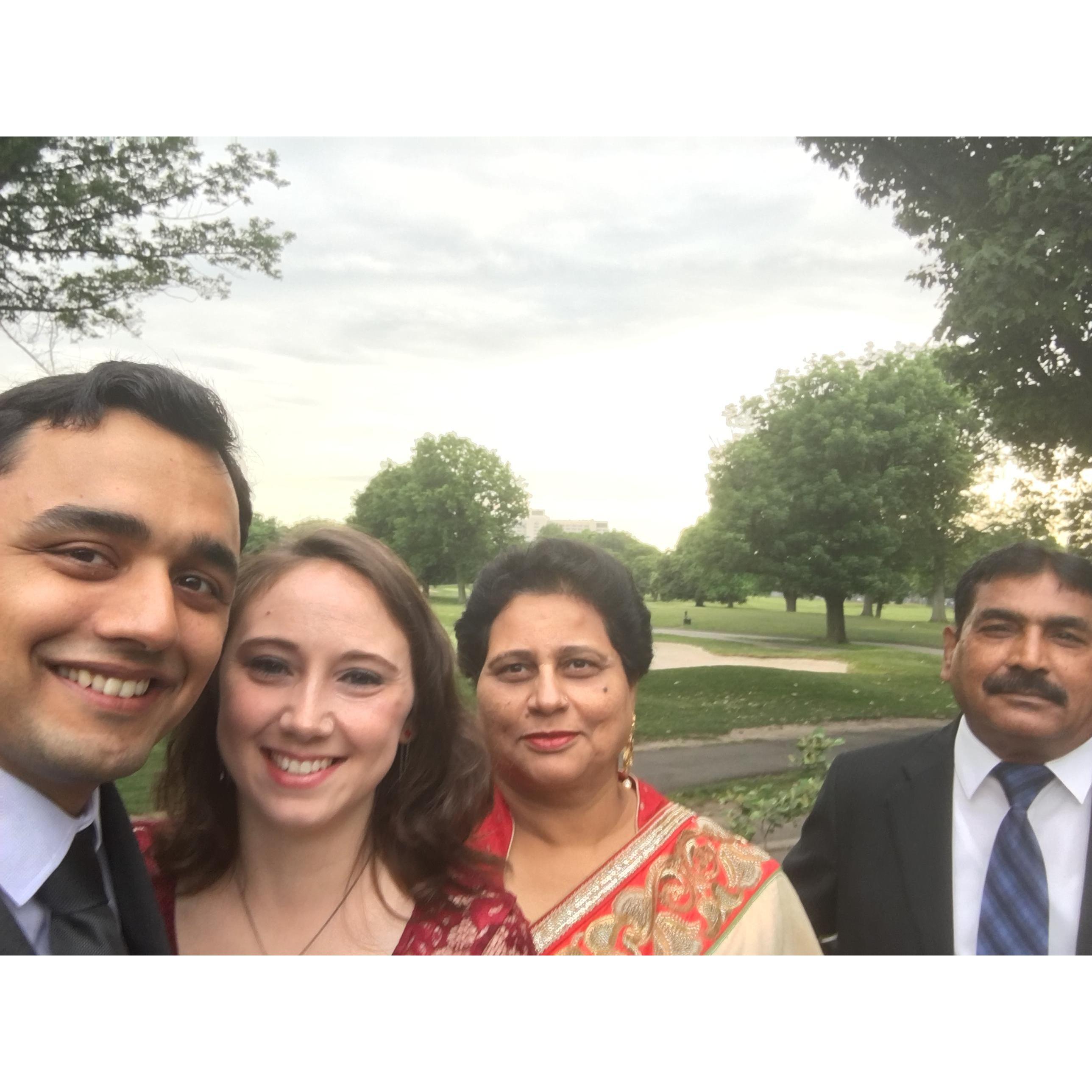 Suchit's Graduation with Momma and Papa Khanijao