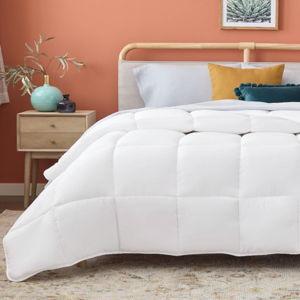 Linenspa White Down Alternative Comforter and Duvet Insert, for Queen Size Bed – All-Season Comforter with Box Stitch and 8 Duvet Loops – Bedding for Kids, Teens, and Adults