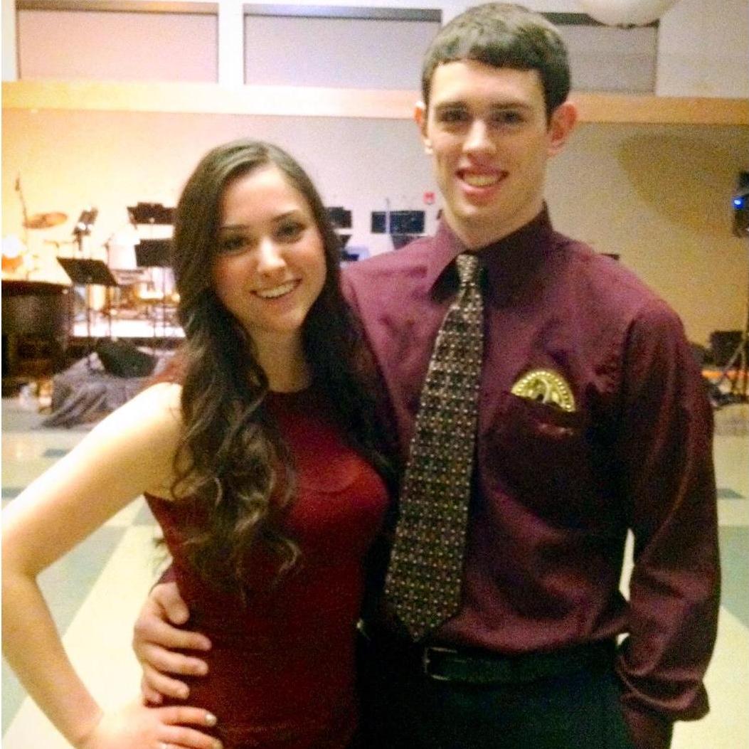 Feb 2012: Our very first photo together at Charity Ball at Gonzaga. (Please note Will's bangs...)