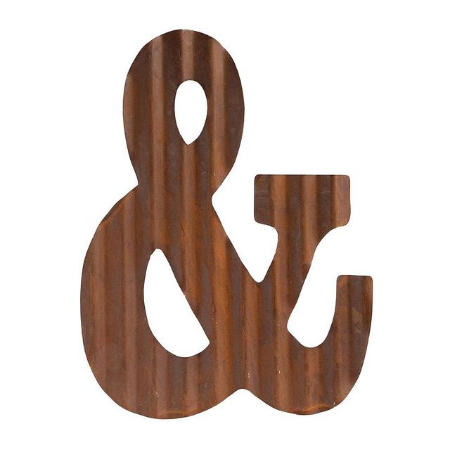 COLLECTIVE HOME - 12" Metal Letters for Wall Decor, Corrugated Rusty Letters, Rustic Hanging Wall Decor, Monogram Hanging Farmhouse Decor, Alphabet Signs for Office Bedroom Living Room Kitchen (and)