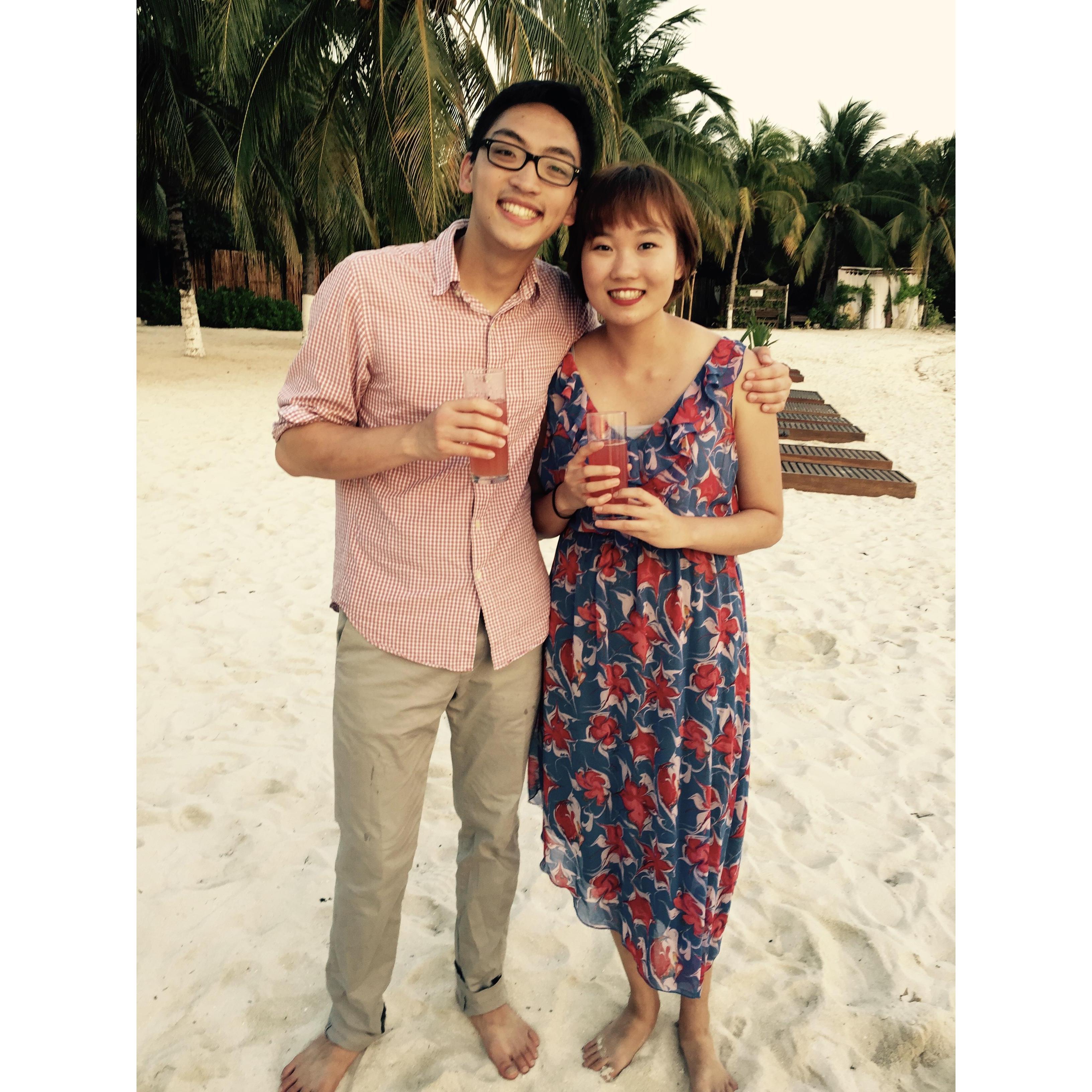 The first wedding we attended together.
 Mexico 2016