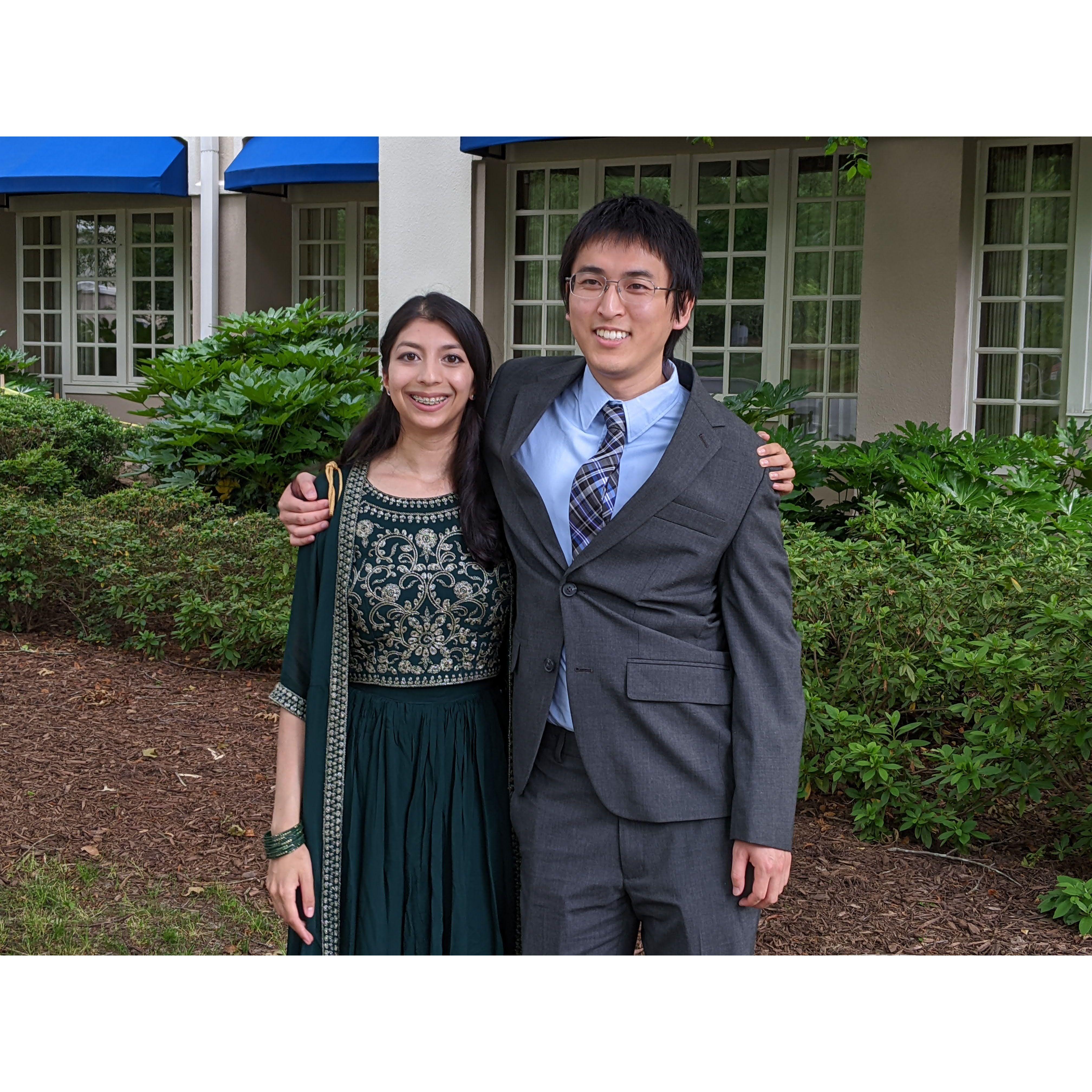 At our friends' wedding in North Carolina- Tim's first Indian wedding!