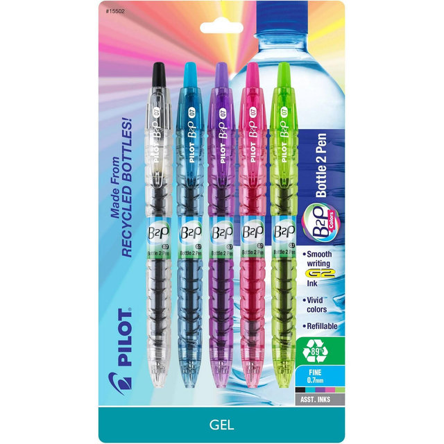 Pilot 5pk B2P Gel Pens Fine