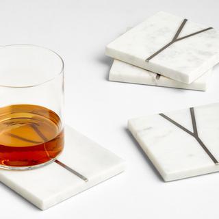 Marble Monogram Coaster, Set of 4