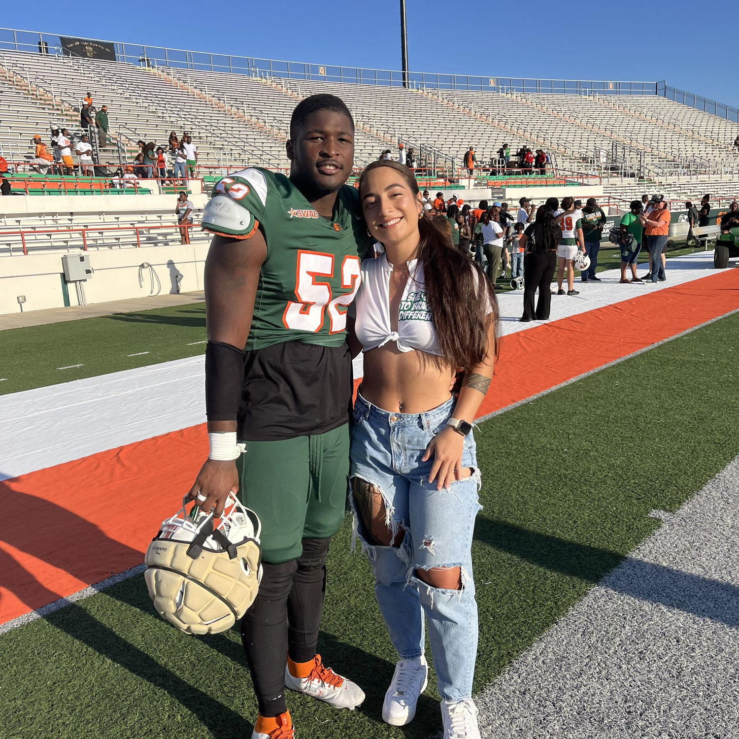 Jahon's first spring game with FAMU in Tallahassee, FL 2025.