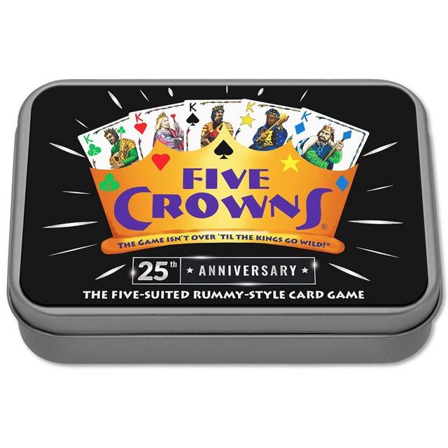 SET PlayMonster Five Crowns 25th Anniversary Tin -- Rummy-Style Card Game -- Family Game Night Favorite -- for Ages 8 and Up, Multicolor